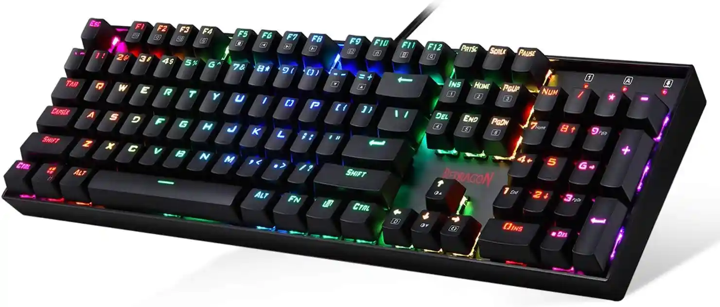 Redragon K551 104-Key Wired Mechanical Gaming Keyboard — RGB Blue Switch